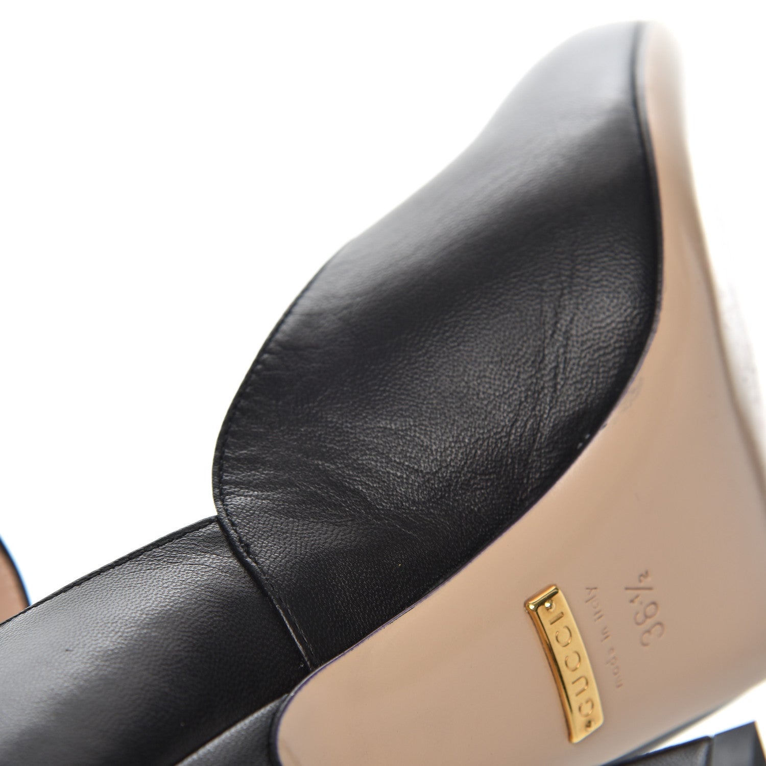 Gucci Malaga Kid Lesley Mary Jane Pumps 36.5 Black 12 of 17