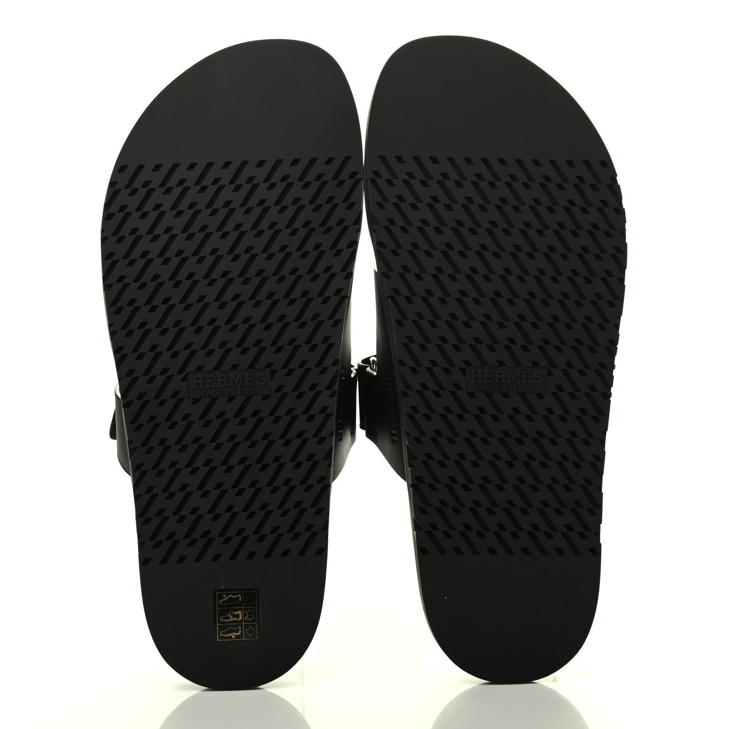 Hermes Calfskin Mens Chypre Sandals 43 Black 5 of 8