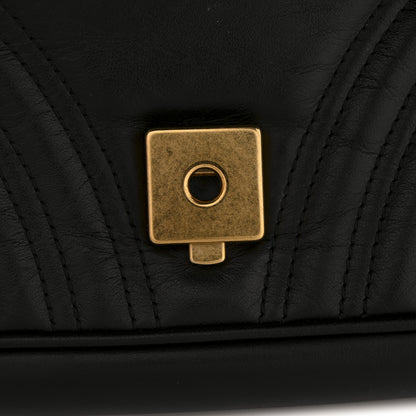 Gucci Calfskin Matelasse Small GG Marmont Shoulder Bag Black 11 of 12