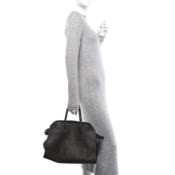 Matte Grained Calfskin Soft Margaux 15 Mocha