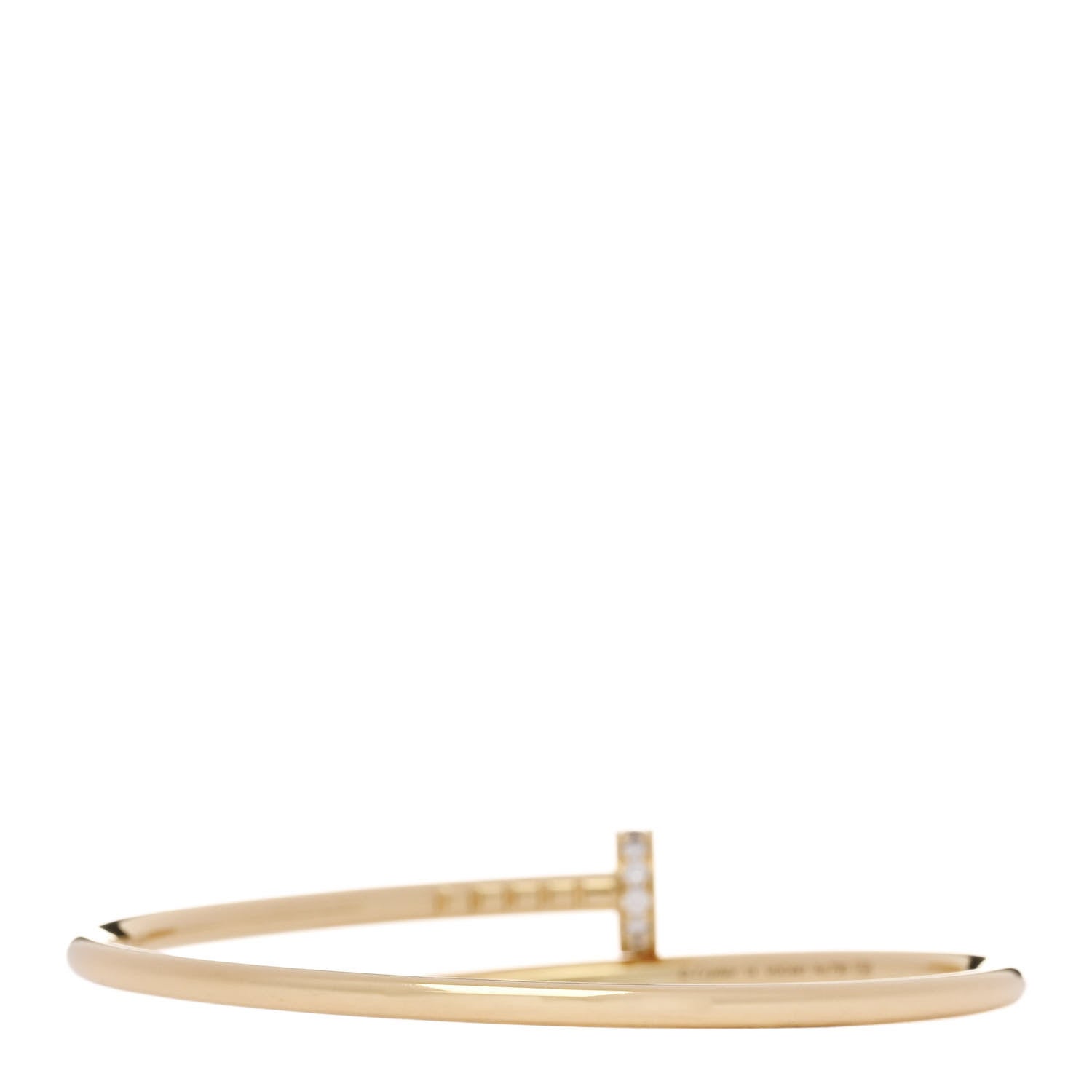 Cartier 18K Yellow Gold Diamond Small Juste Un Clou Bracelet 14 2 of 5