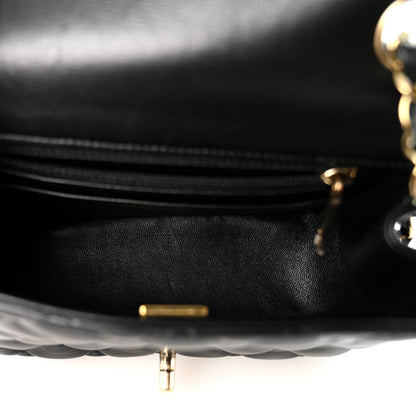 Chanel Lambskin Quilted Mini Square Flap Black 5 of 10