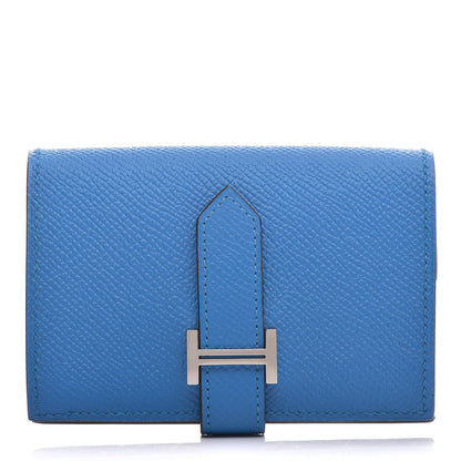 Hermes Epsom Mini Bearn Wallet Bleu Zellige 1 of 9
