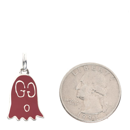 Gucci Sterling Silver Enamel GucciGhost Ghost Pendant Red 2 of 5