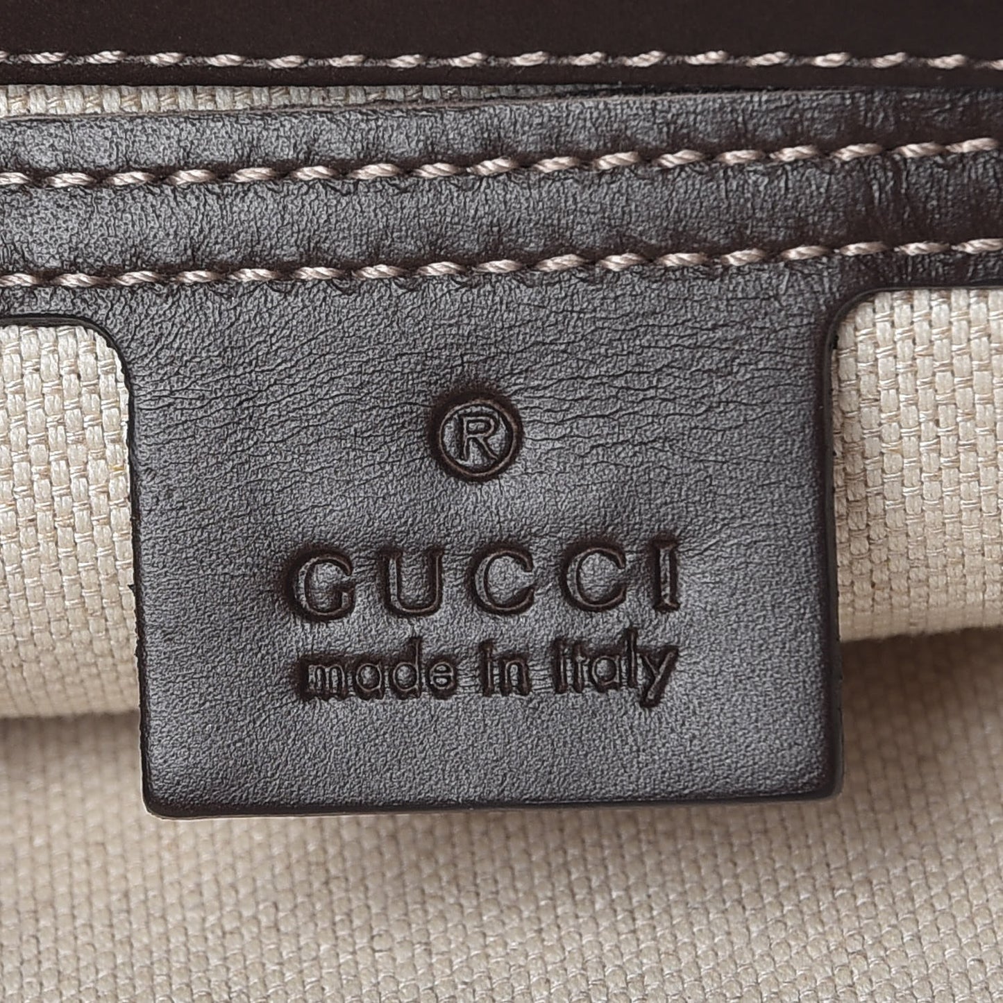 GG Supreme Monogram Belt Bag Dark Brown