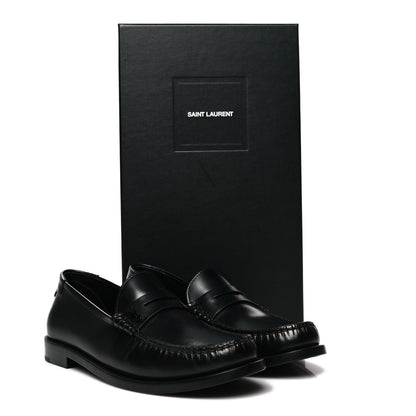 Saint Laurent Smooth Calfskin Penny Loafers 40.5 Black 9 of 9
