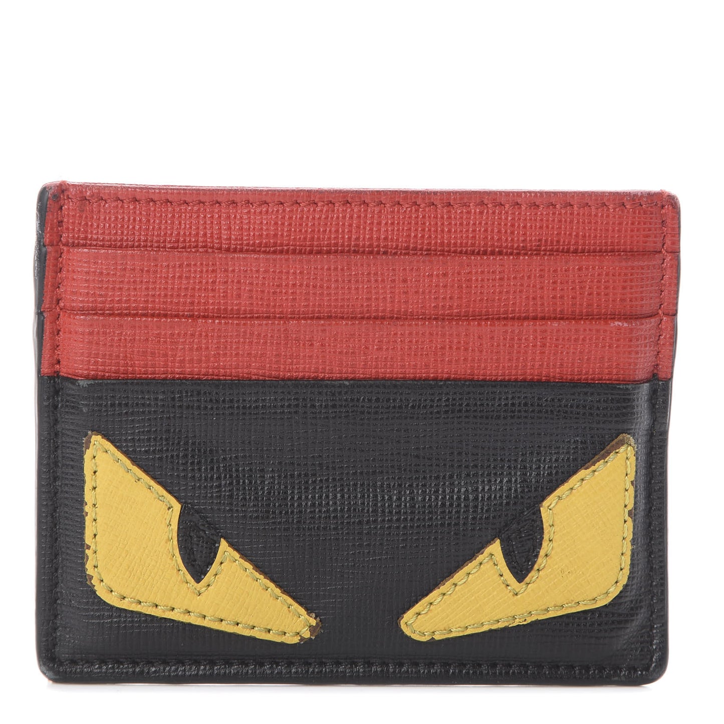 Vitello Elite Monster Eyes Card Holder Black Yellow Red