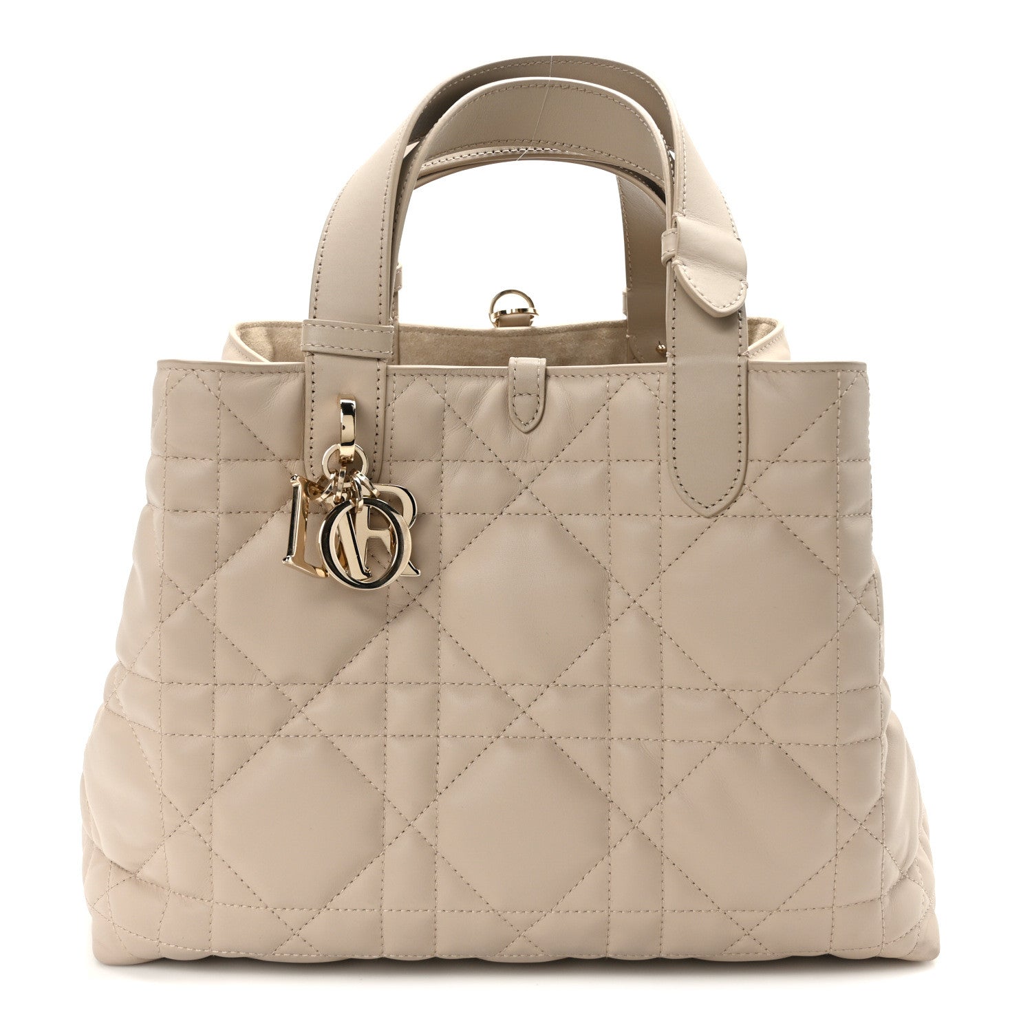 Christian Dior Calfskin Macrocannage Medium Toujour Powder Beige 1 of 12