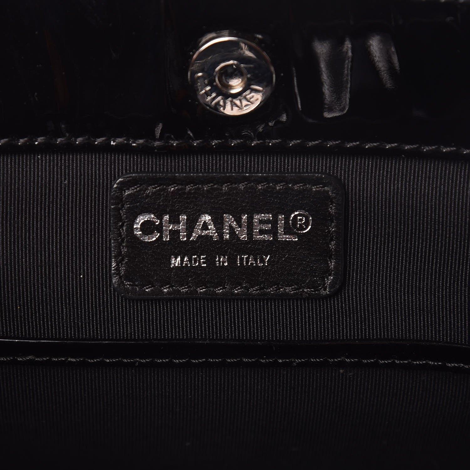 Chanel Vinyl CC Wristlet Black 8 of 13