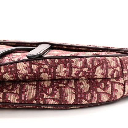 Christian Dior Oblique Saddle Bag Burgundy 10 of 10