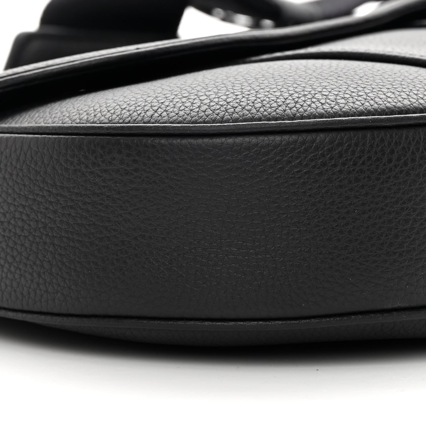Grained Calfskin Mens Maxi Saddle Bag Back