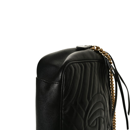 Gucci Calfskin Matelasse Medium GG Marmont Chain Shoulder Bag Black 24 of 27