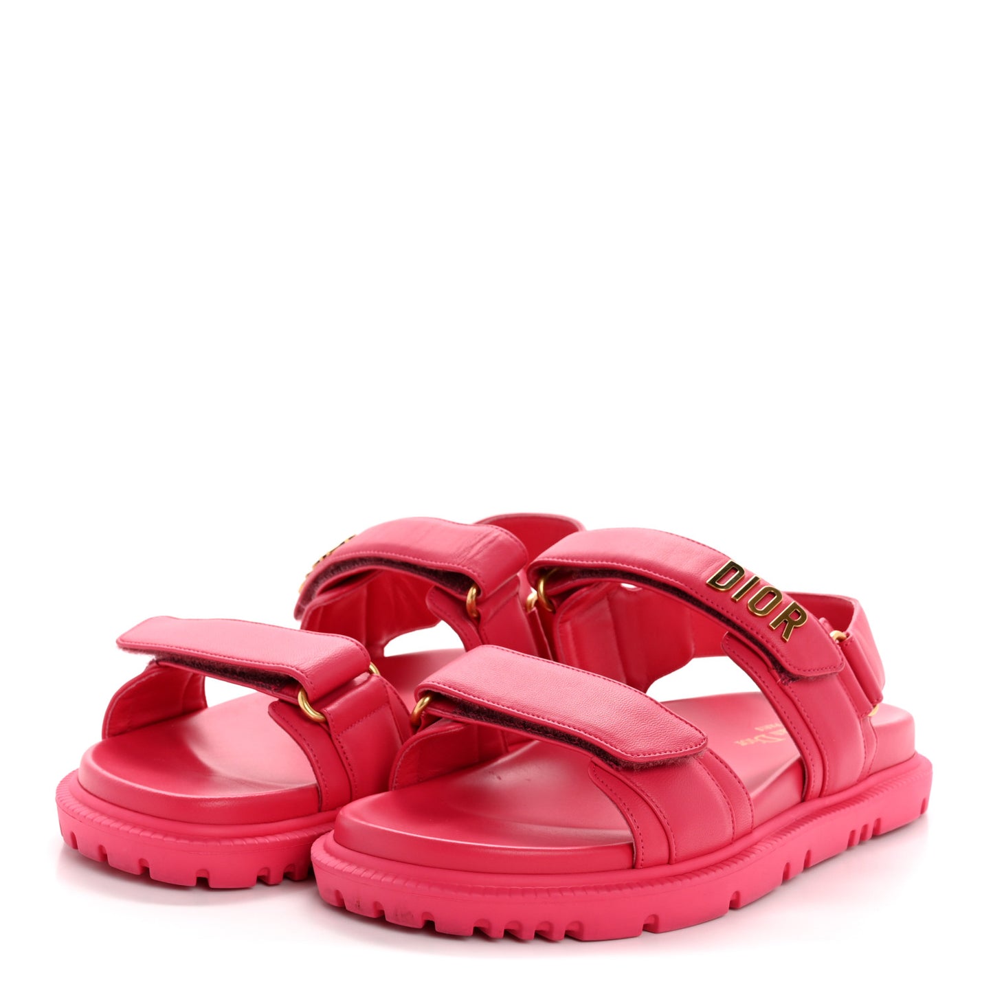 Lambskin Dioract Sandals 39 Raspberry