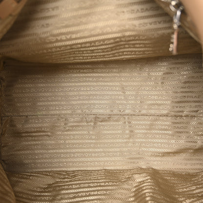 Prada Soft Calf Chain Tote Sughero 8 of 21
