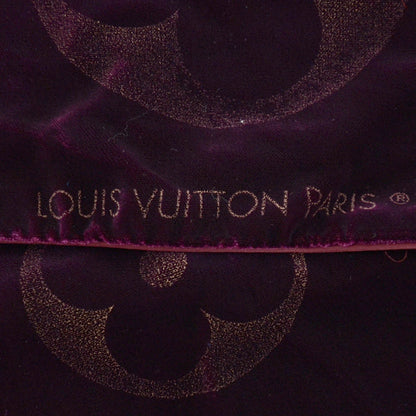 Louis Vuitton Monogram Velours Silk Mousseline Long Scarf Bordeaux 5 of 5