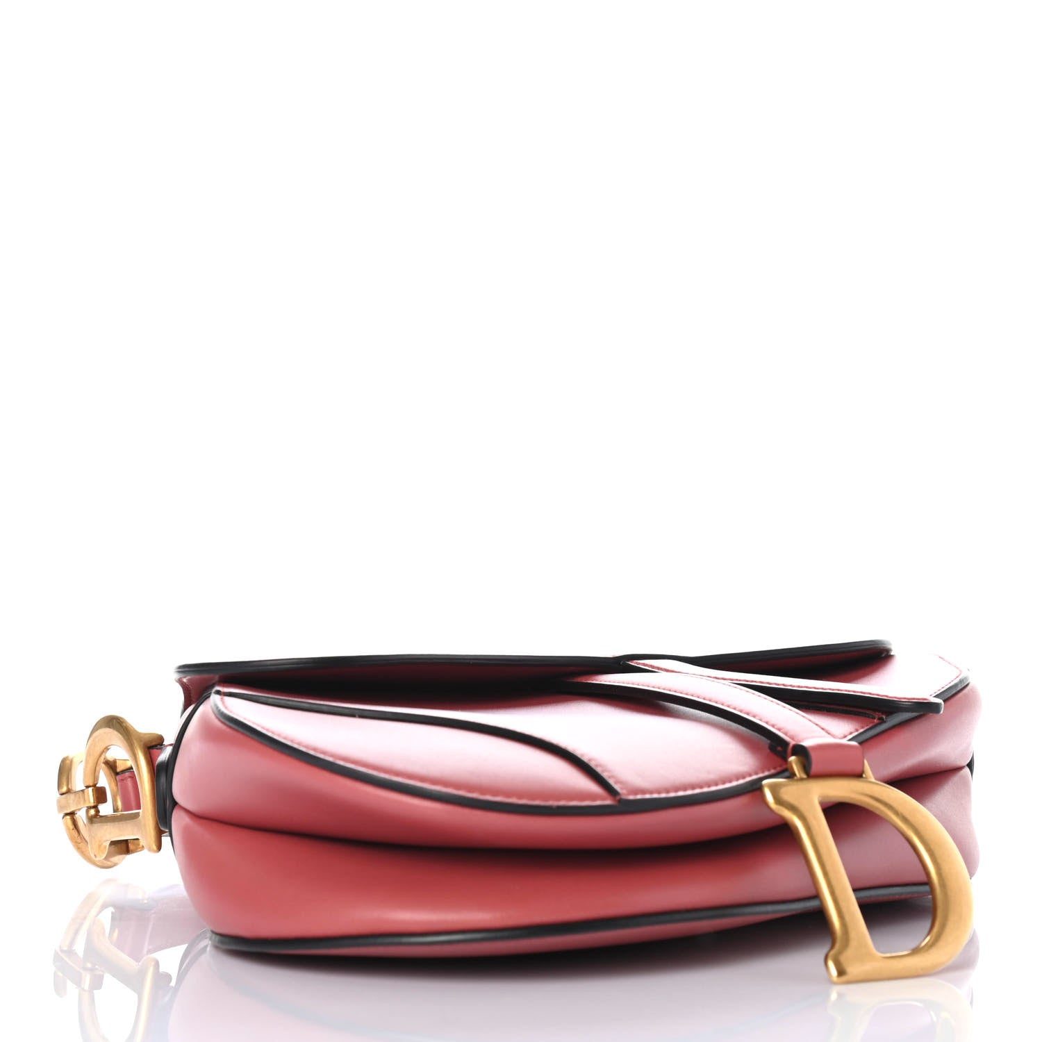 Christian Dior Calfskin Saddle Bag Pink 3 of 4