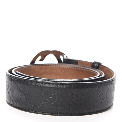 Gucci Guccissima Interlocking G Belt 95 38 Black 3 of 9