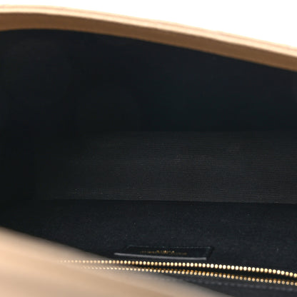 Saint Laurent Grain De Poudre Matelasse Chevron Large Monogram Satchel Nude Powder 5 of 10