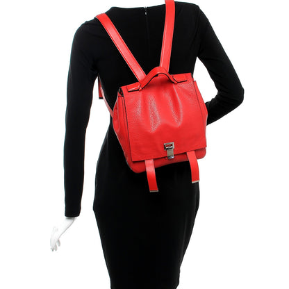 Proenza Schouler Pebbled Calfskin PS Courier Backpack Red 2 of 11