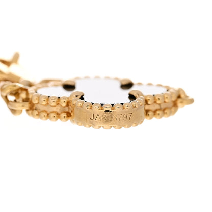 Van Cleef & Arpels 18K Yellow Gold Black Onyx 5 Motifs Vintage Alhambra Bracelet 4 of 4