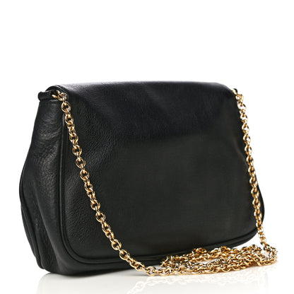 Fendi Vitello Flamingo Enamel Fendista Pouchette Crossbody Black 2 of 22
