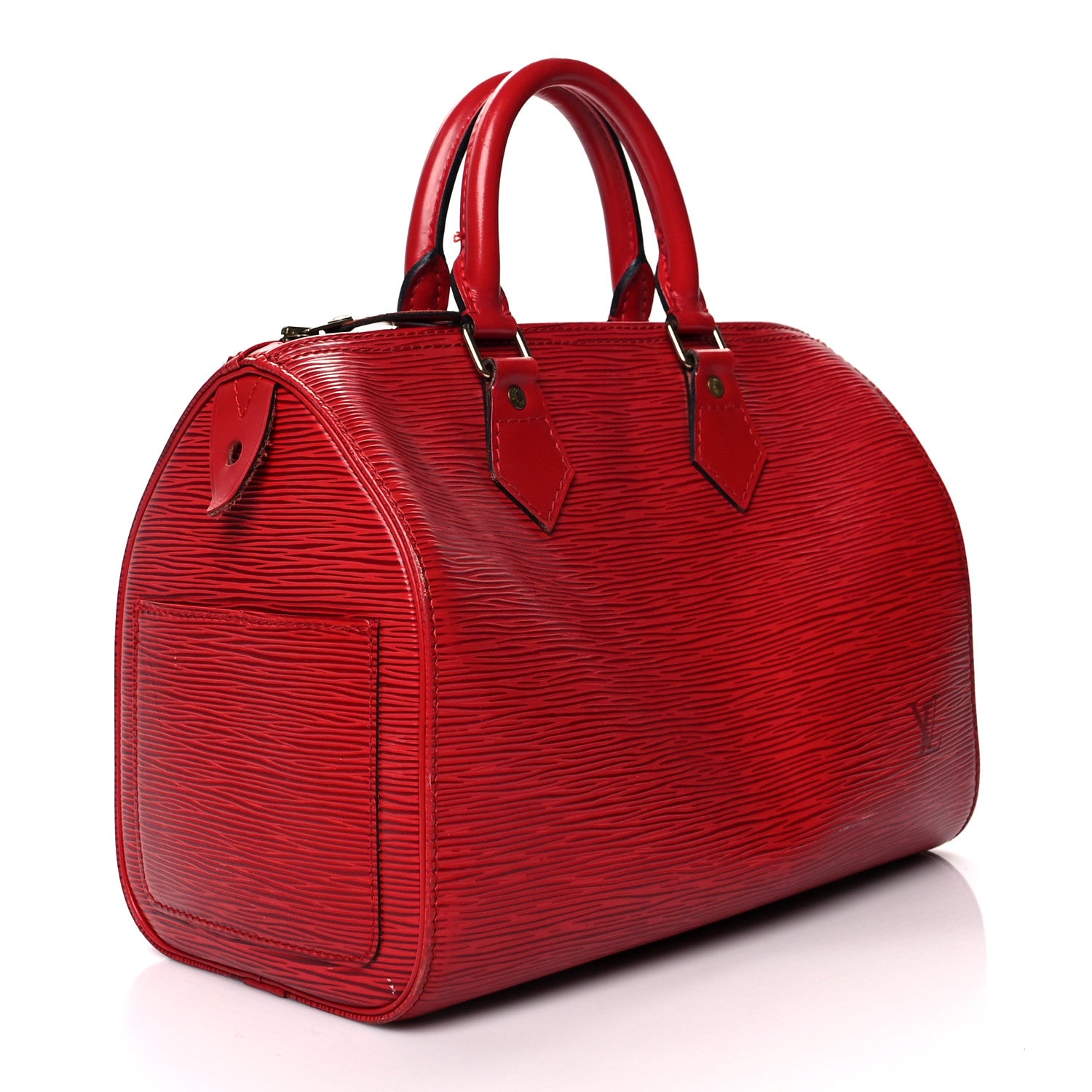 Louis Vuitton Epi Speedy 25 Castillan Red 3 of 15