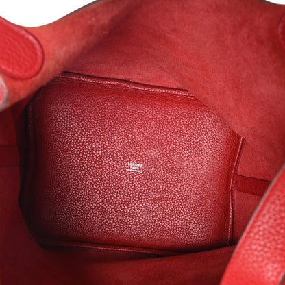Hermes Taurillon Clemence Picotin Lock 22 MM Rouge Casaque 5 of 10