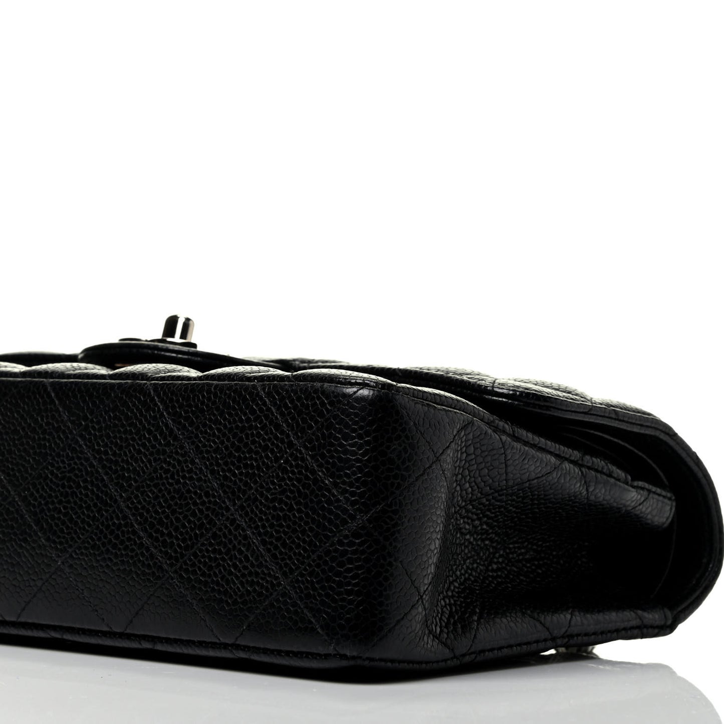 Caviar Quilted Small Double Flap Black