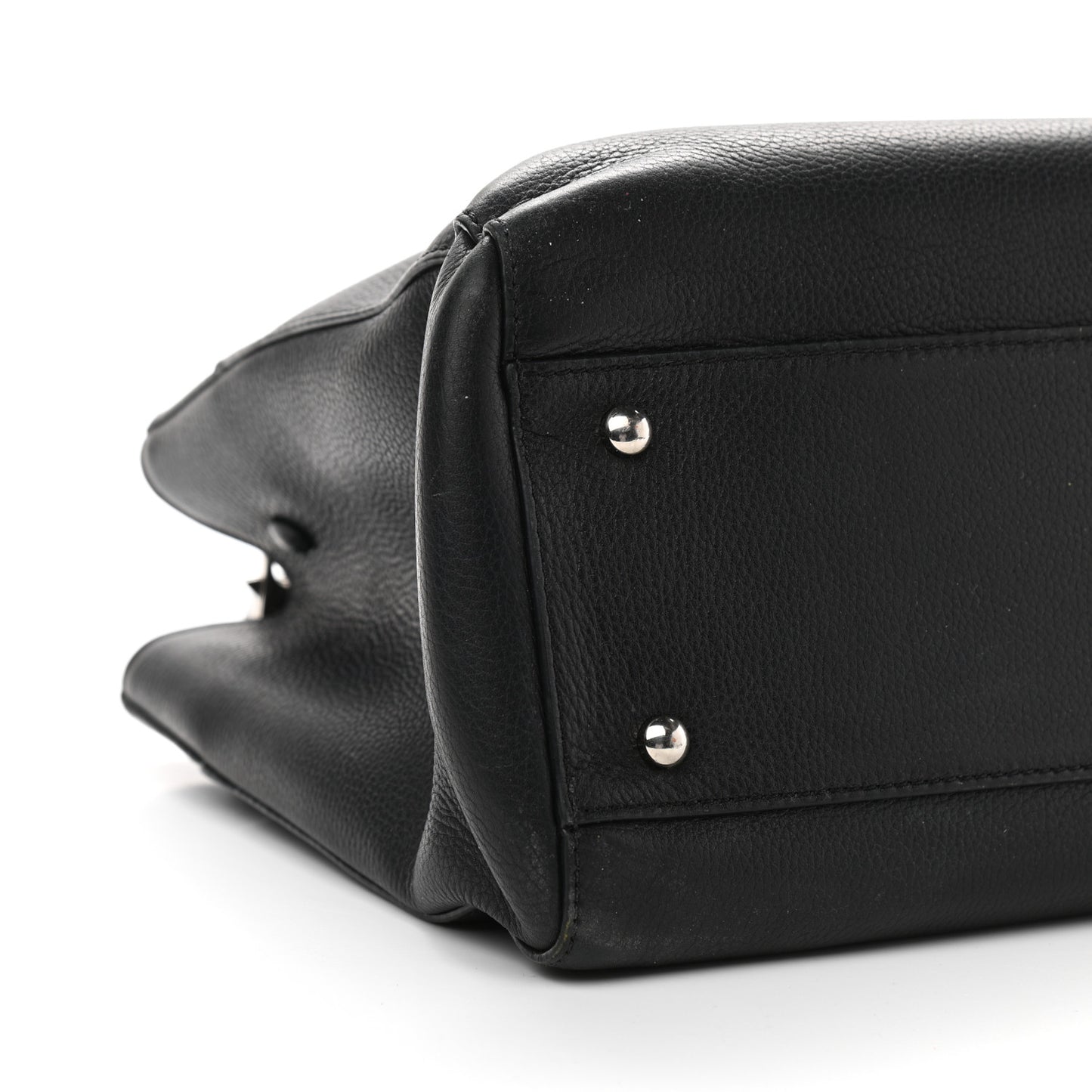 Grained Calfskin Small Neo Executive Shopper Tote Black