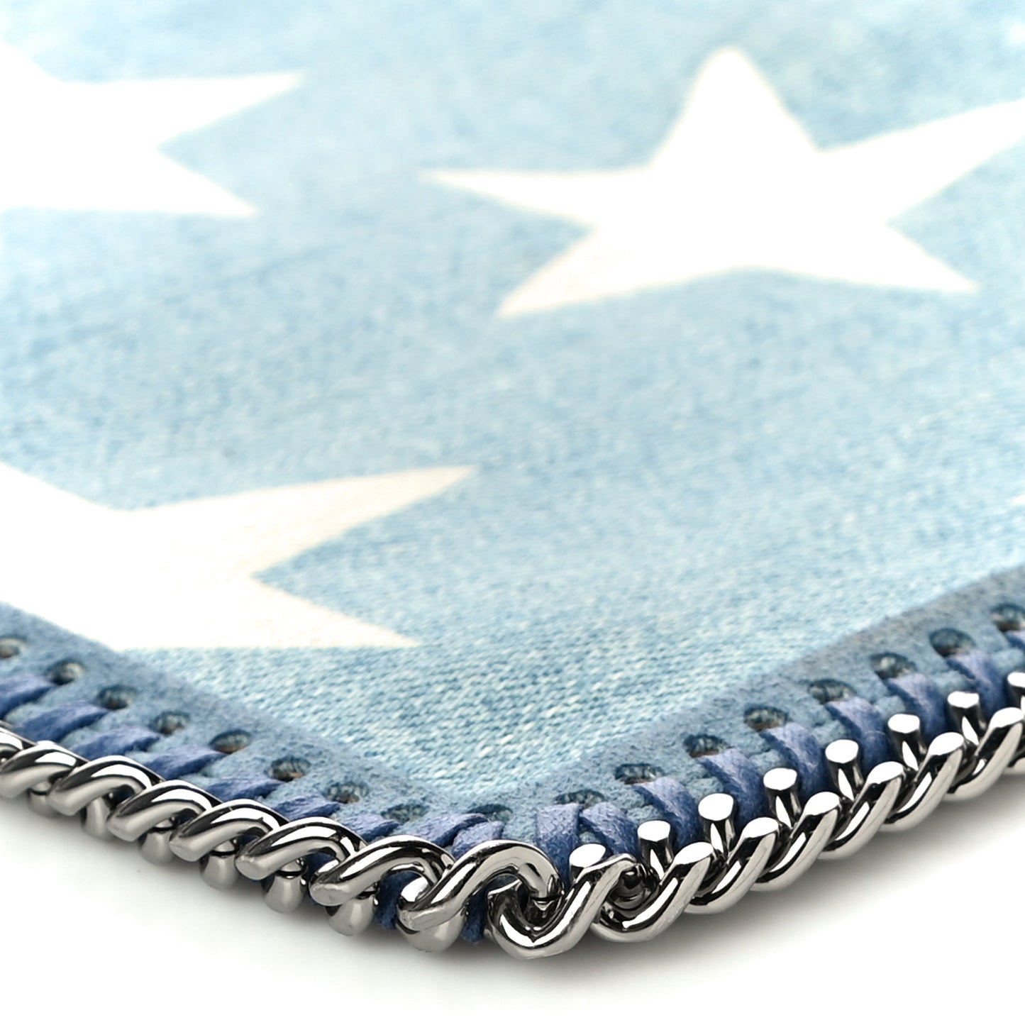 Denim Star Falabella Clutch Blue