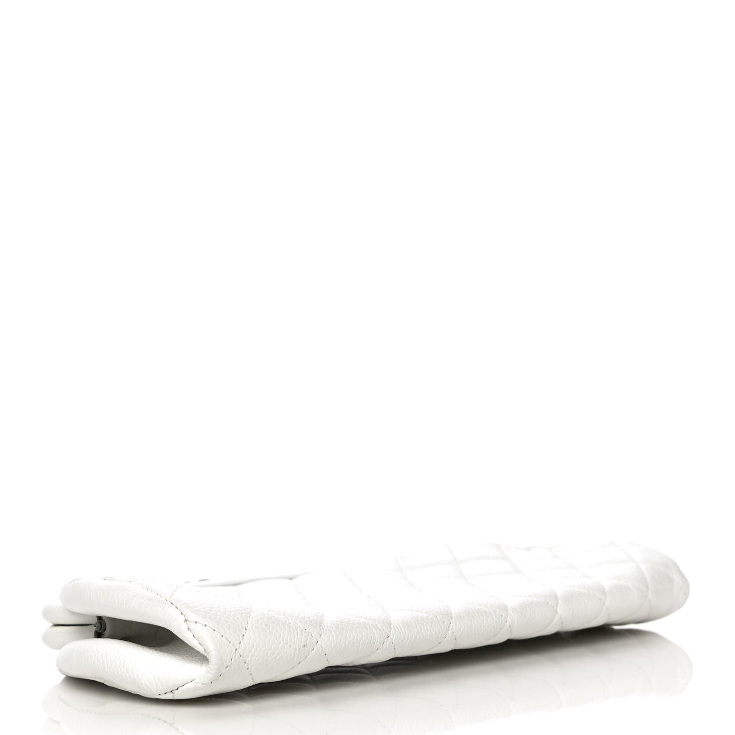 Caviar Quilted Timeless Clutch White