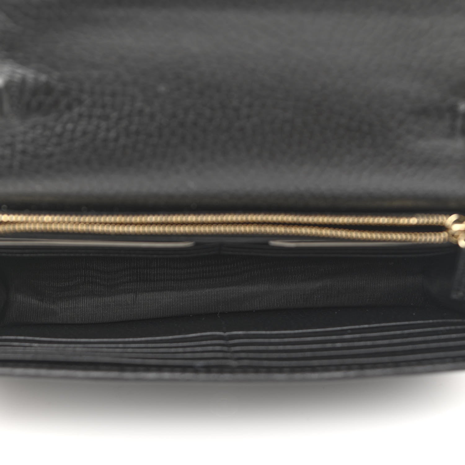 Gucci Dollar Calfskin Interlocking G Chain Wallet Black 5 of 9