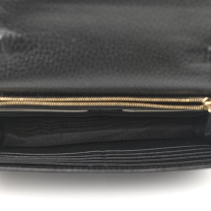 Gucci Dollar Calfskin Interlocking G Chain Wallet Black 5 of 9