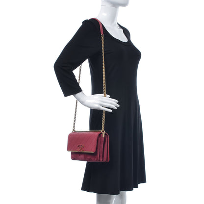 Chanel Grained Calfskin Stitched Small Enamel CC Flap Bag Pink 2 of 8