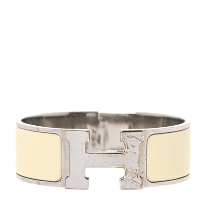 Hermes Enamel Wide Clic Clac H Bracelet PM Craie 1 of 5