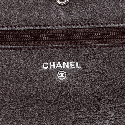 Chanel Caviar Sevruga Wallet On Chain WOC Plum 6 of 8
