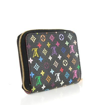 Louis Vuitton Monogram Multicolor Zippy Coin Purse Black Violet 3 of 7