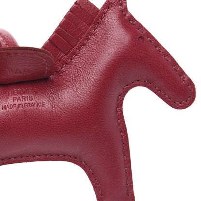 Hermes Milo Lambskin Grigri Rodeo Horse Bag Charm PM Rubis 3 of 4