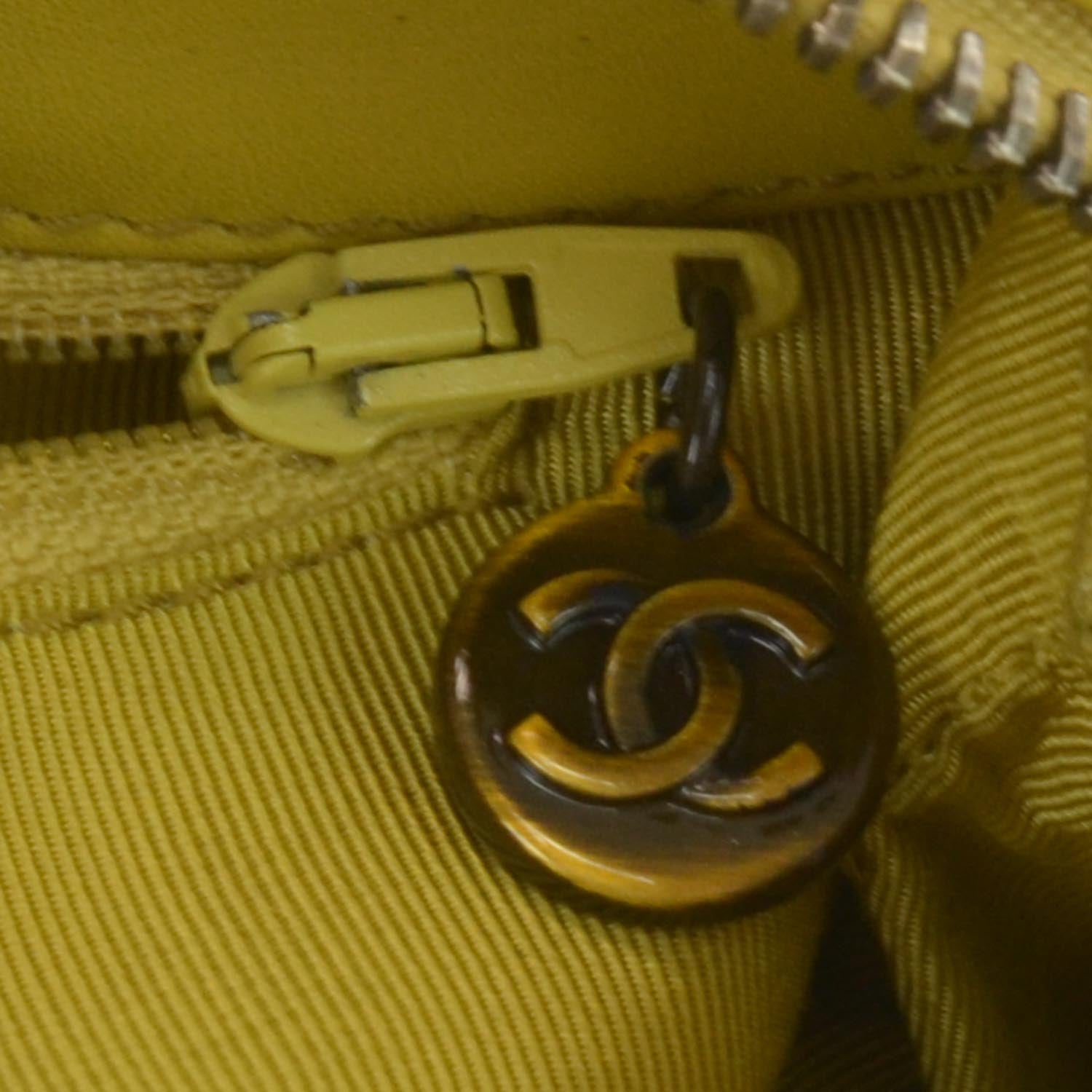 Chanel Leather Tassel Bag Yellow 16 of 20