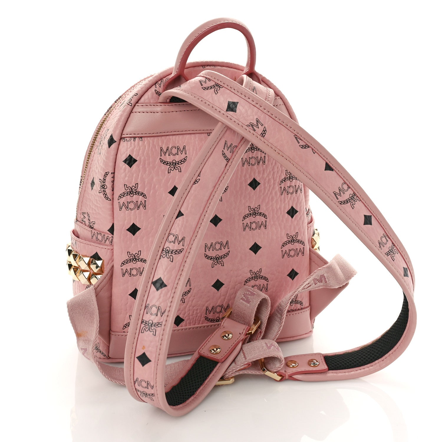 MCM Visetos Small Side Stud Stark Backpack Soft Pink 3 of 8
