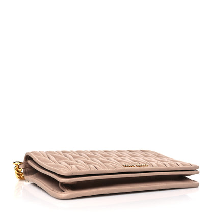 Miu Miu Nappa Matelasse Chain Crossbody Bag Cammeo 4 of 8