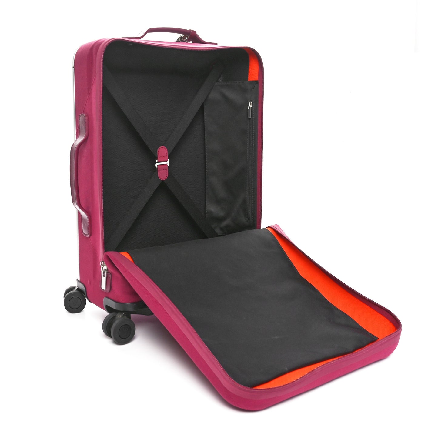 Knit Monogram Horizon Soft 55 Suitcase Fuchsia