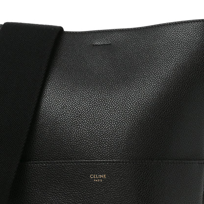 Celine Soft Grained Calfskin Sangle Bucket Bag Black 7 of 9