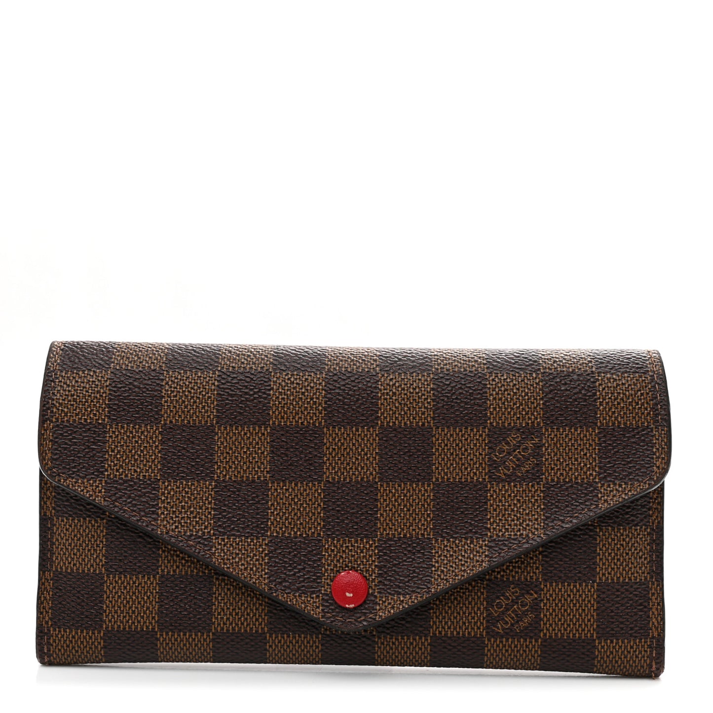 Damier Ebene Josephine Wallet Red