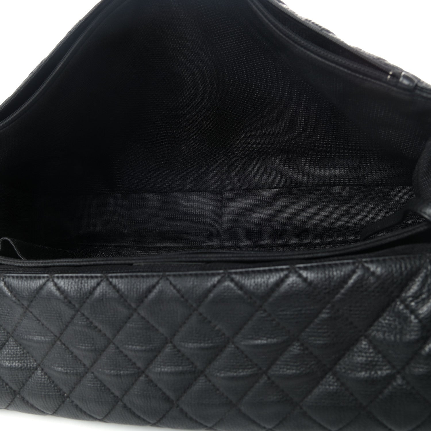 Chanel Calfskin Quilted XXL Travel Flap Bag Black 4 of 9
