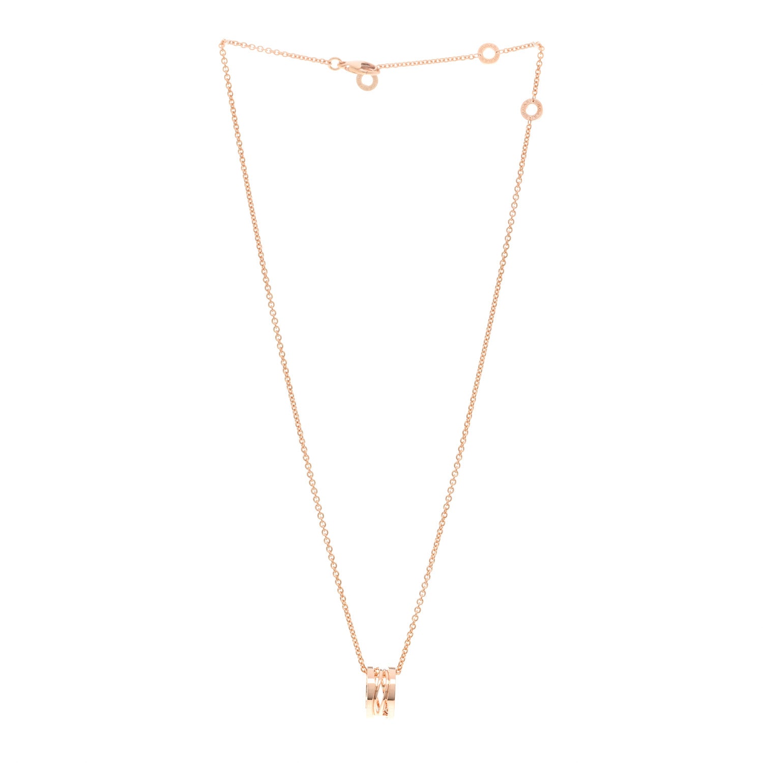 Bulgari 18K Rose Gold B.Zero1 Open Legends Pendant Necklace 3 of 5