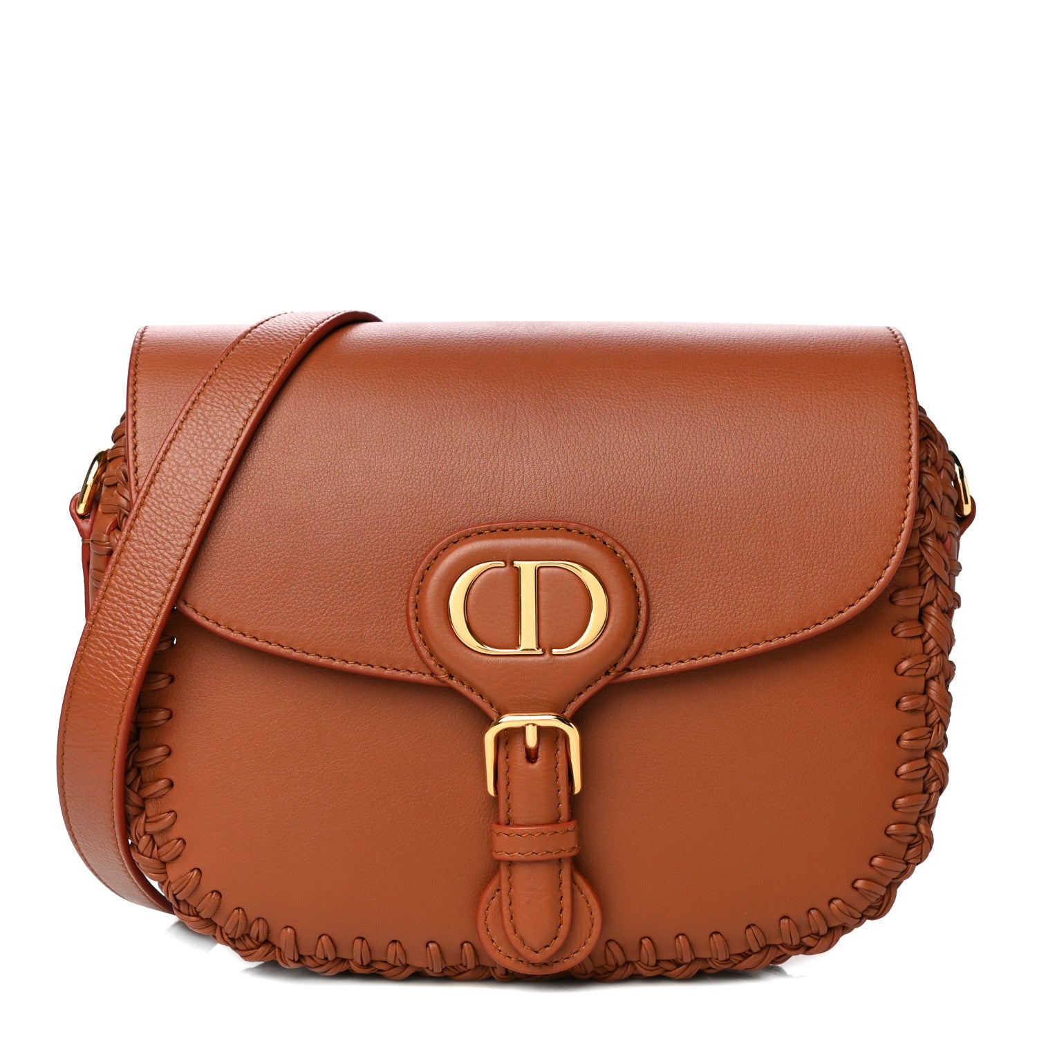 Christian Dior Grained Calfskin Medium Whipstitched Bobby Bag Dark Tan 1 of 25