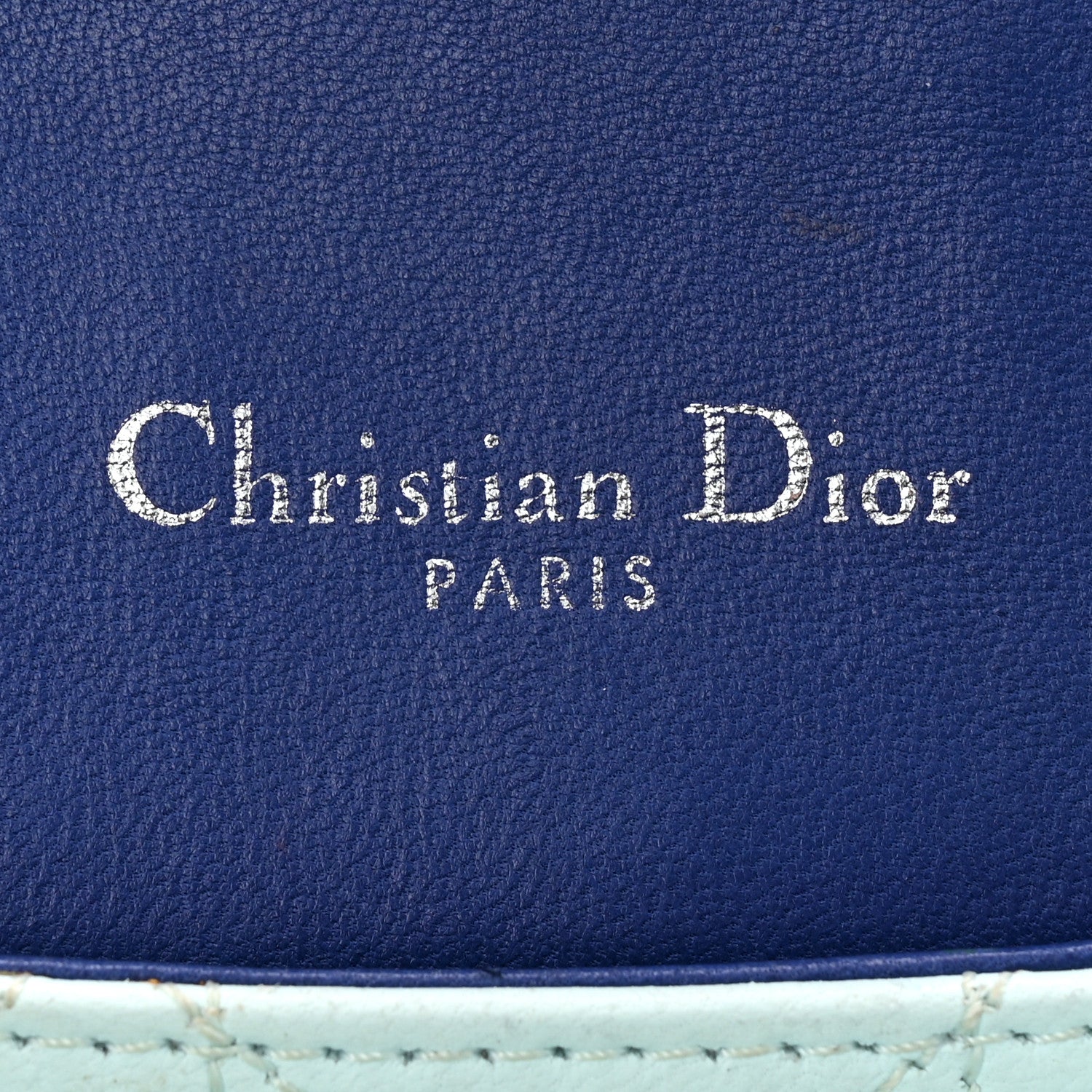 Christian Dior Lambskin Cannage Miss Dior Small Promenade Pouch Blue 6 of 10