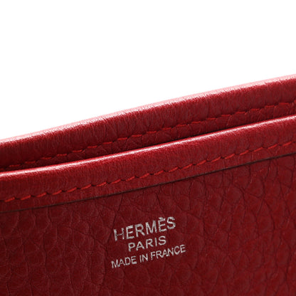 Hermes Taurillon Clemence Evelyne II PM Rouge Garance 6 of 10