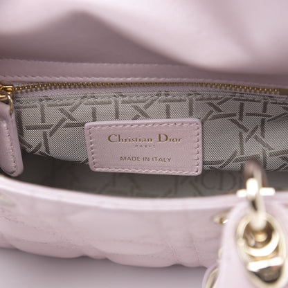 Christian Dior Metallic Lambskin Cannage Mini Lady Dior Lotus 6 of 9